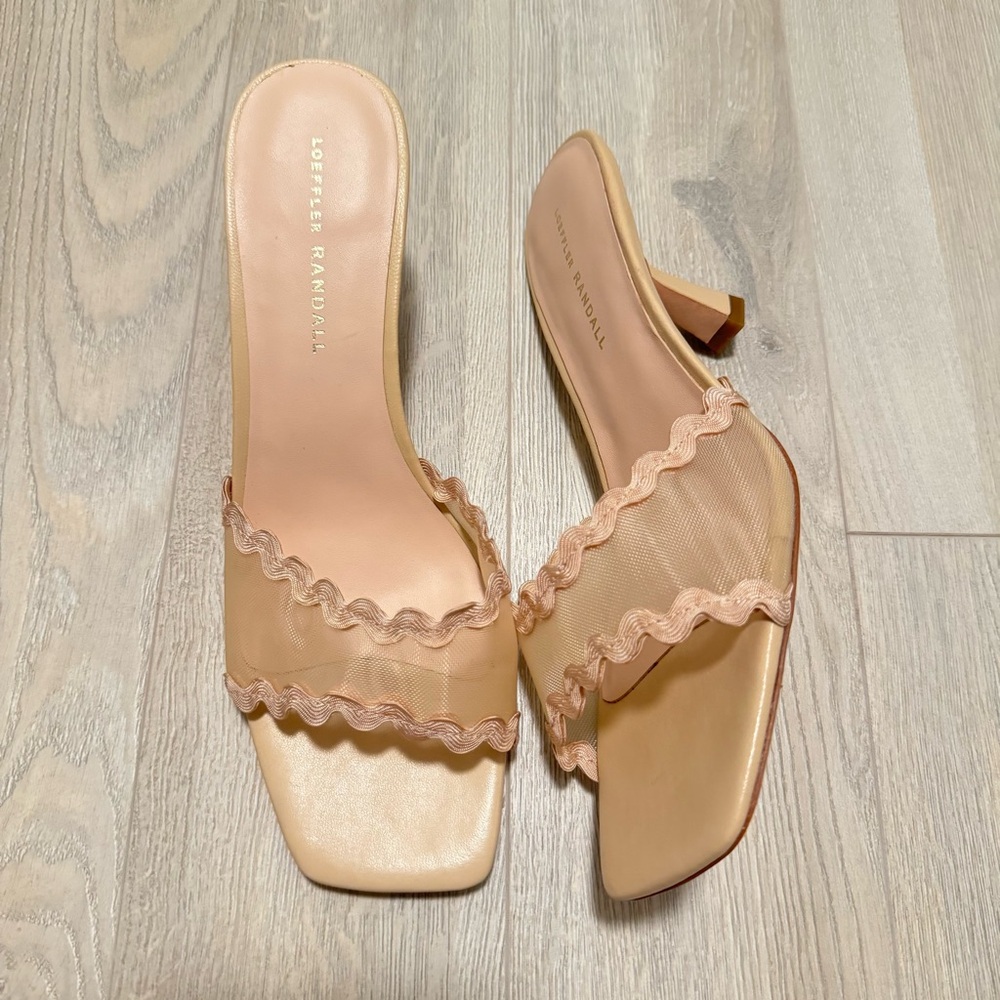 Loeffler Randall nude mesh sandals size 9 - Picture 2 of 9